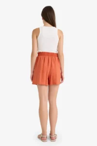 DeFacto High Elastic Waist Plain Hem Shorts - Image 8