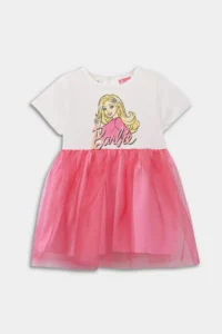 DeFacto Barbie Short Sleeve Summer Tulle Dress for Baby Girl - Image 4