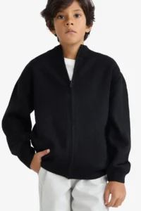 DeFacto Half Zippered Cardigan Boys' - Image 2