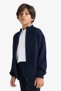 DeFacto Half Zippered Cardigan Boys' - Image 3