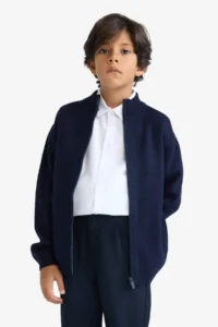 DeFacto Half Zippered Cardigan Boys' - Image 4