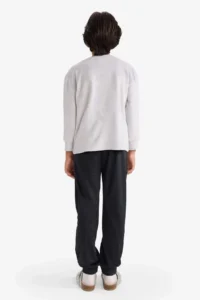 DeFacto Pajama Set Velvet Printed Long Sleeve Top Long Bottom Boy Child - Image 6