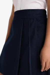 DeFacto School Pleated Waist Elastic Gabardine Shorts Skirt Girl Child - Image 4