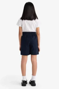 DeFacto School Pleated Waist Elastic Gabardine Shorts Skirt Girl Child - Image 5