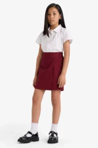 DeFacto School Girl Elastic Waist Gabardine Shorts Skirt - Image 3