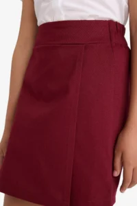 DeFacto School Girl Elastic Waist Gabardine Shorts Skirt - Image 5