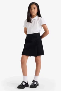 DeFacto School Girl Elastic Waist Gabardine Shorts Skirt - Image 5
