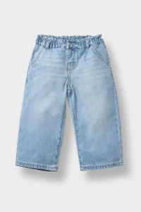 DeFacto School Wide Leg Light Blue Baby Girl Jean Trousers F1829A5/BE394