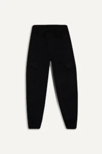 DeFacto Jogger Fit Gabardine Black Boy Trousers F1970A8/BK81