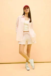 DeFacto A-Cut Waist Elastic Lace-Up Muslin Shorts - Image 2
