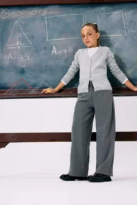 DeFacto Wide Leg Wide Leg School Trousers Girls - Image 2