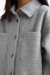 DeFacto Long Sleeve Snap Fastener Shirt Jacket Girls - Image 4