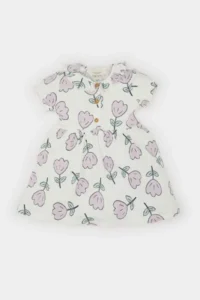 DeFacto Floral Off White Baby Girl Dress F2323A5/WT47