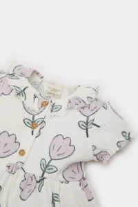 DeFacto Floral Off White Baby Girl Dress F2323A5/WT47 - Image 2