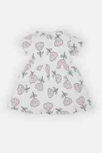 DeFacto Floral Off White Baby Girl Dress F2323A5/WT47 - Image 3
