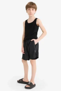 DeFacto Elastic Waist Printed Shorts Boys' - Image 2