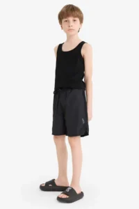 DeFacto Elastic Waist Printed Shorts Boys' - Image 4