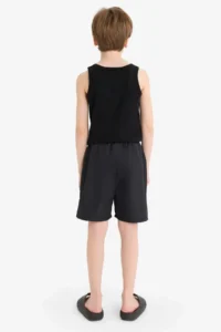 DeFacto Elastic Waist Printed Shorts Boys' - Image 7
