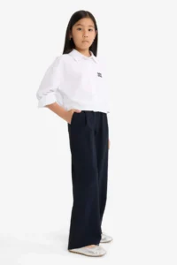 DeFacto Straight Wide Wide Leg Trousers Girls - Image 5