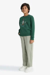 DeFacto Loose Fit Standard Leg Gabardine Trousers Boy