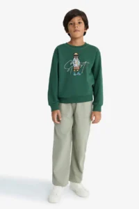 DeFacto Loose Fit Standard Leg Gabardine Trousers Boy - Image 2