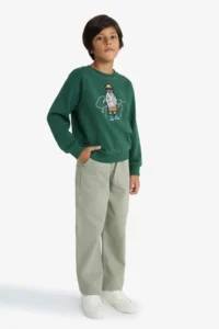 DeFacto Loose Fit Standard Leg Gabardine Trousers Boy - Image 3