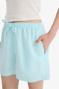 DeFacto A Cut Normal Waist Straight Leg Linen Blend Shorts - Image 6