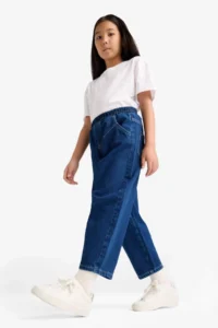 DeFacto Balloon Fit Wide Leg Jean Trousers Girls - Image 7