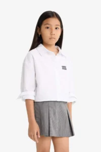 DeFacto Elastic Waist Poplin Shorts Skirt Girl - Image 5