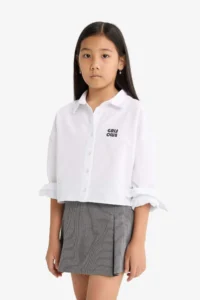 DeFacto Elastic Waist Poplin Shorts Skirt Girl - Image 6