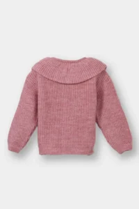DeFacto Baby Girl Large Collar Buttoned Knitwear Cardigan - Image 3