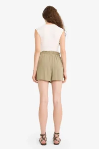 DeFacto Normal Waist Elastic Pocket Crinkle Viscose Shorts - Image 7