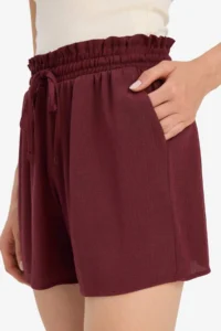 DeFacto Normal Waist Elastic Pocket Crinkle Viscose Shorts - Image 5