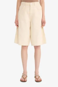 DeFacto 100% Cotton Normal Waist Short Leg Gabardine Bermuda Shorts - Image 6