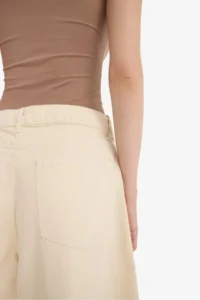 DeFacto 100% Cotton Normal Waist Short Leg Gabardine Bermuda Shorts - Image 8