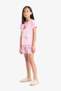 DeFacto 100% Cotton PowerPuff Girls Pajamas Set with Elastic Waistband for Girls - Image 2