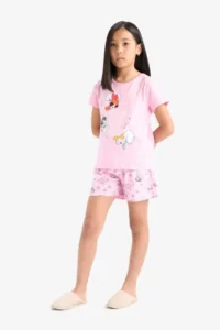 DeFacto 100% Cotton PowerPuff Girls Pajamas Set with Elastic Waistband for Girls - Image 3