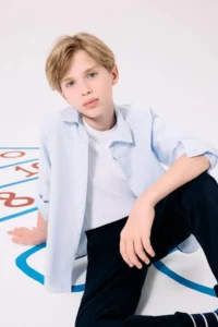 DeFacto Polo Neck Oxford Long Sleeve School Shirt for Boys