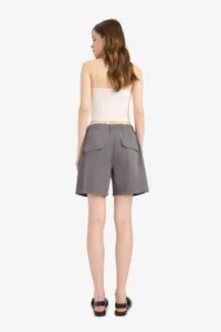DeFacto 100% Cotton Regular Waist Gabardine Shorts - Image 7