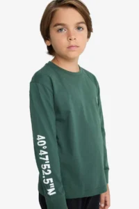 DeFacto Pajama Set Printed Long Sleeve Top Long Bottom Boy Child - Image 3