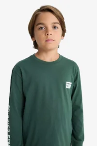 DeFacto Pajama Set Printed Long Sleeve Top Long Bottom Boy Child - Image 4