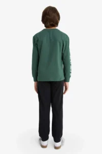 DeFacto Pajama Set Printed Long Sleeve Top Long Bottom Boy Child - Image 7