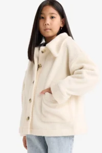 DeFacto Long Sleeve Plush Shirt Girls'