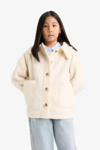 DeFacto Long Sleeve Plush Shirt Girls' - Image 3