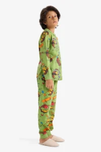 DeFacto 100% Cotton Teenage Mutant Ninja Turtles:Mutant Mayhem Pajama Set Boy - Image 2