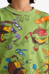 DeFacto 100% Cotton Teenage Mutant Ninja Turtles:Mutant Mayhem Pajama Set Boy - Image 5