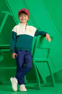 DeFacto Jogger Fit Flexible Banded Leg Gabardine School Trousers for Baby Boy