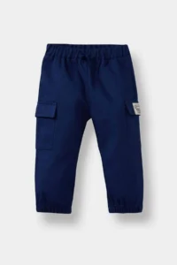 DeFacto Jogger Fit Flexible Banded Leg Gabardine School Trousers for Baby Boy - Image 2