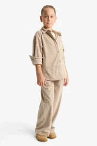 DeFacto Wide Leg Elastic Waist Wide Leg Trousers Girl - Image 4