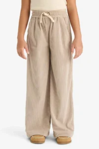 DeFacto Wide Leg Elastic Waist Wide Leg Trousers Girl - Image 5